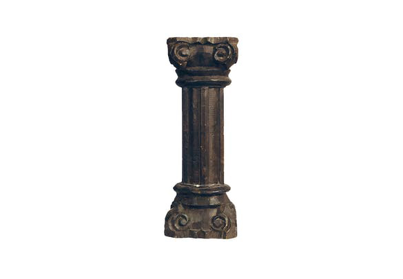 Carved Column Candle Holder