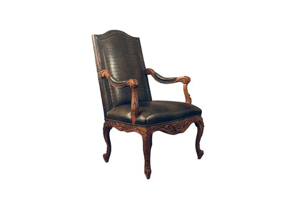 Carved Crocidile Arm Chair