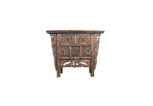 5 DRW Carved Oriental Chest