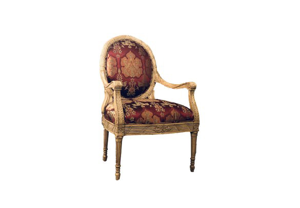 Gilded Arm Chair (Crimson/Gold)