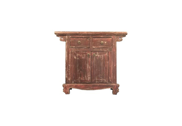 Red Wooden Cabinet